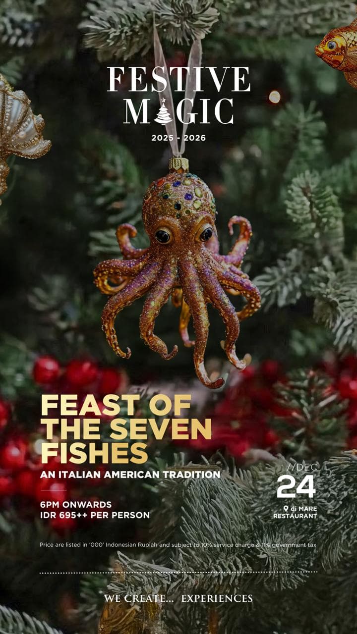 Christmas offers in Bali, di mare restaurant karma kandara